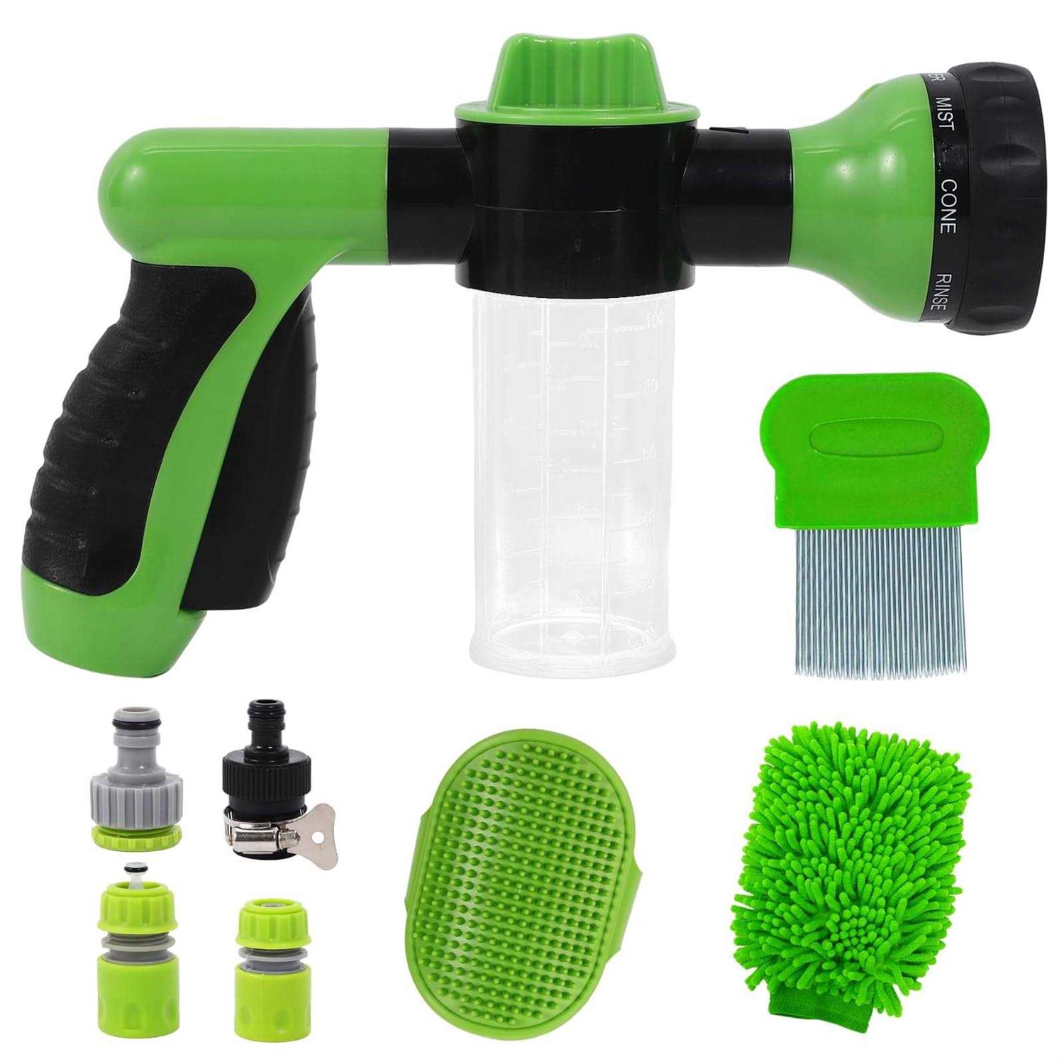 Pup Jet Dog Wash 8 in 1 Dog Wash Hose Attachment with Soap Box - Zenithce