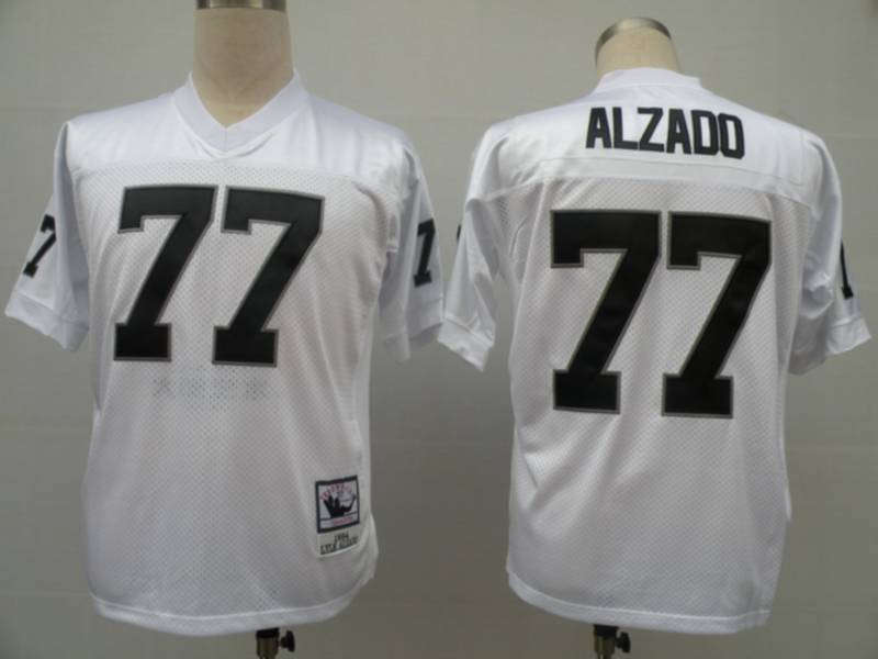 Mitchell And Ness Raiders #77 Lyle Alzado White Stitched Throwback Jersey - Zenithce