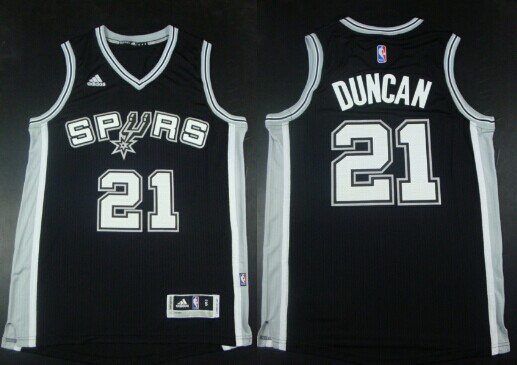 San Antonio Spurs #21 Tim Duncan Revolution 30 Swingman 2014 New Black Jersey - Zenithce