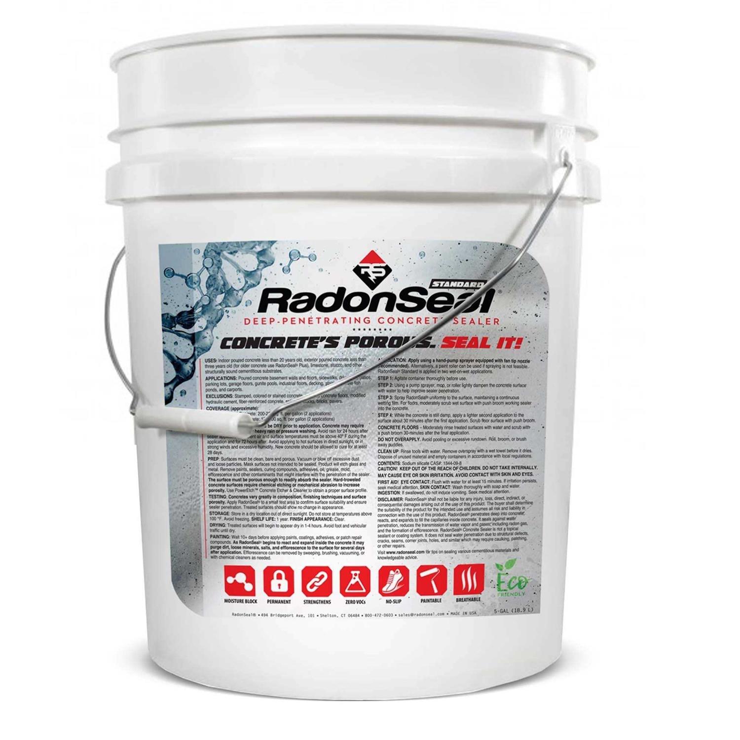 RadonSeal 5 gal. Plus Penetrating Concrete Sealer - Zenithce