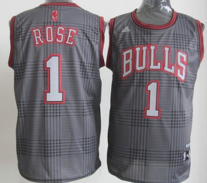 Chicago Bulls #1 Derrick Rose Black Rhythm Fashion Jersey - Zenithce
