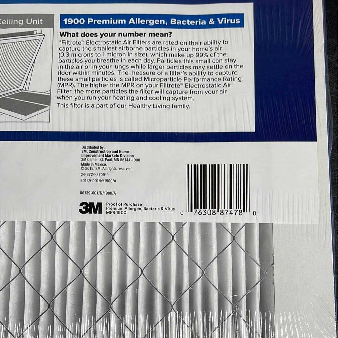 Filtrete Premium Allergen Bacteria & Virus Air Filter 1900 MPR - Zenithce