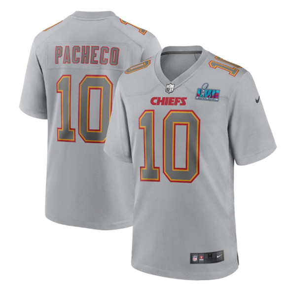 Kansas City Chiefs #10 Gray Super Bowl LVII Patch Atmosphere Fashion Stitched Game Jersey - Zenithce