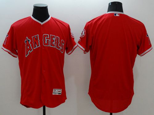 Angels Of Anaheim Blank Red Flexbase Authentic Collection Stitched Jersey - Zenithce
