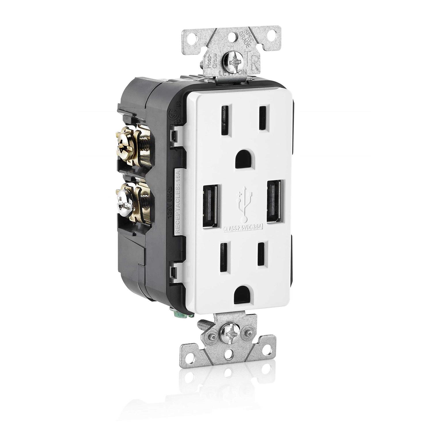 Leviton Decora Surge Duplex Receptacle - Zenithce