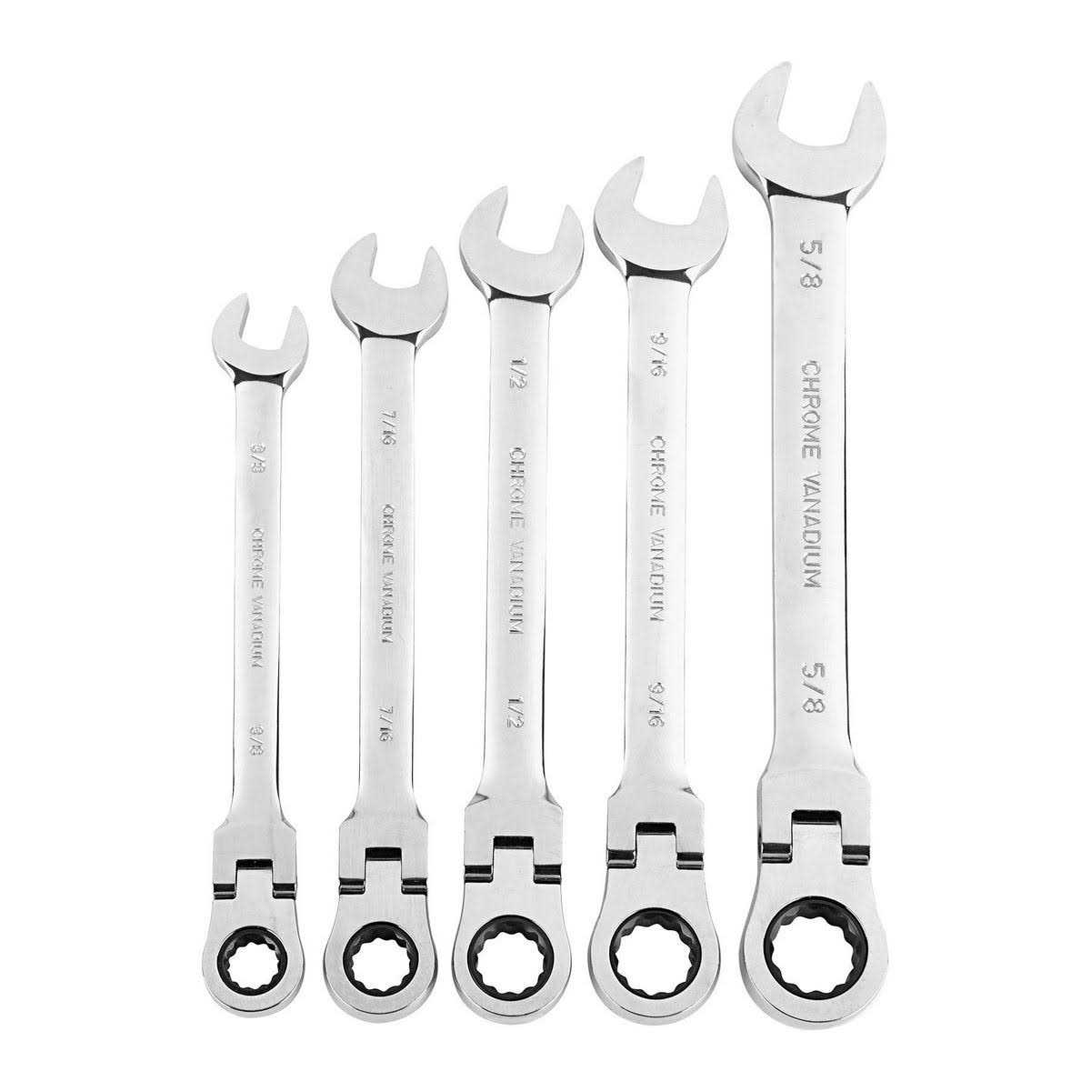 Pittsburgh Flex-Head Metric Ratcheting Combination Wrench Set - Zenithce