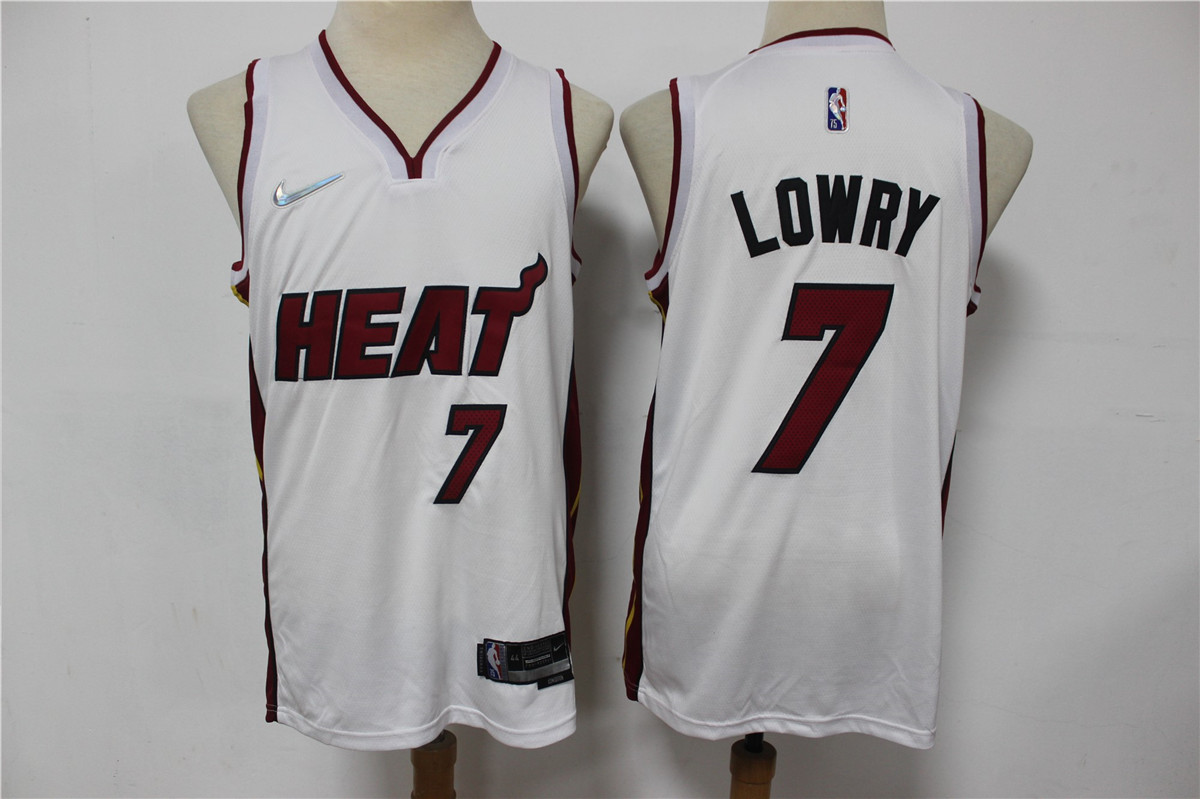 Miami Heat #7 Kyle Lowry White 75th Anniversary Diamond 2021 Stitched Jersey - Zenithce