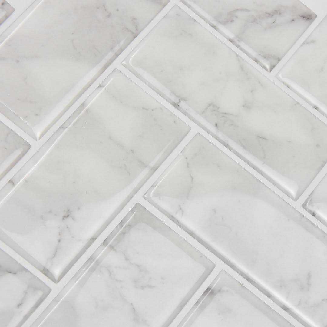 InHome Chelsea Antique White Peel & Stick Tin Tiles - Zenithce