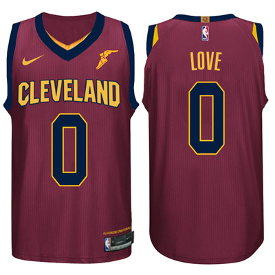 Cleveland Cavaliers #0 Kevin Love Jersey 2017-18 New Season Wine Red Jersey - Zenithce