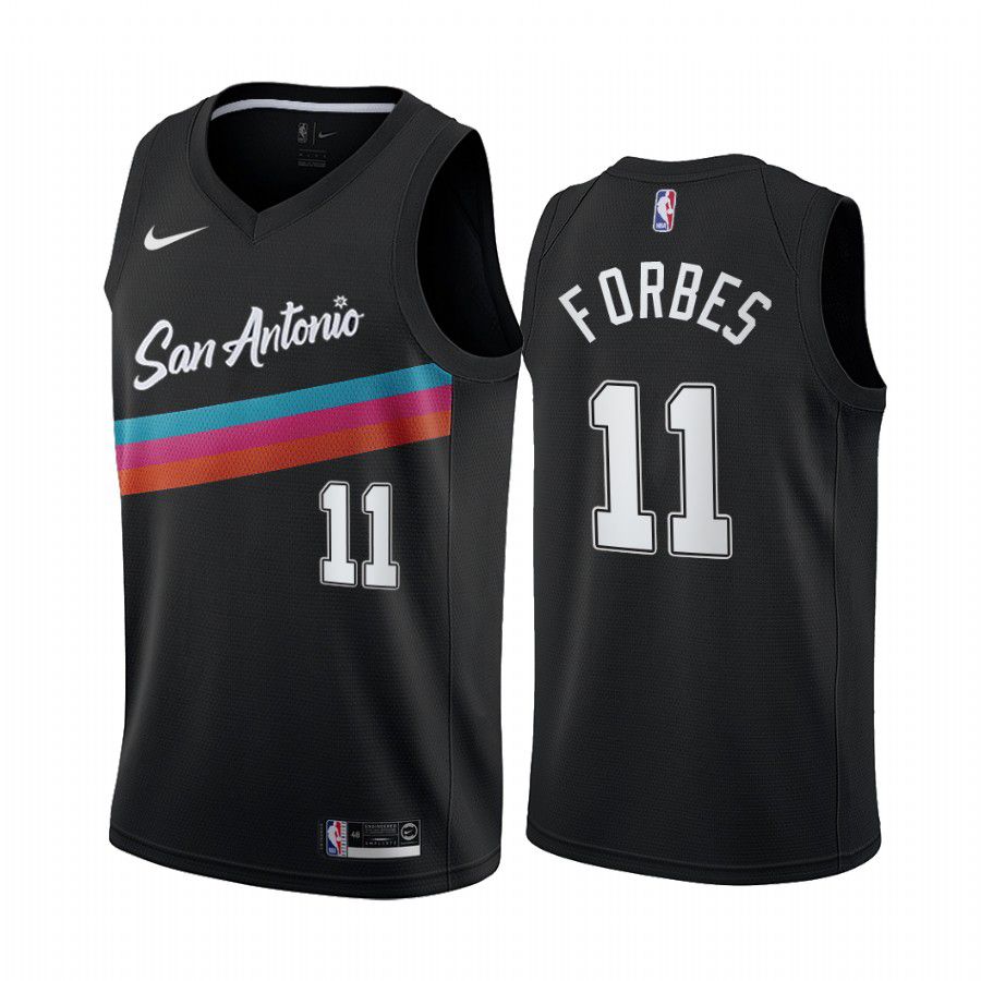 San Antonio Spurs #11 bryn forbes black city edition fiesta colors 2020 jersey - Zenithce