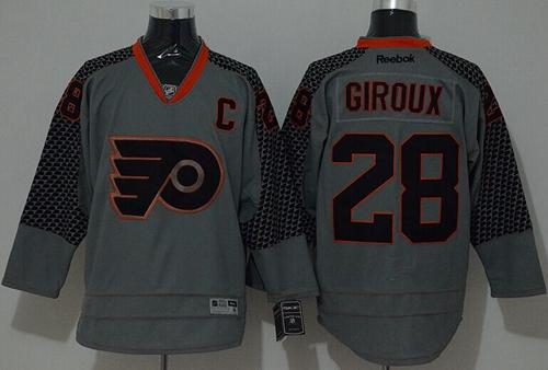 Flyers #28 Claude Giroux Charcoal Cross Check Fashion Stitched Jersey - Zenithce