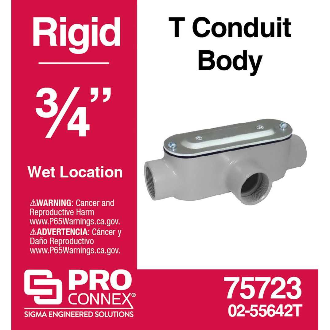 Sigma Electric 02-55642LB ProConnex 3/4 in. Dia. Die-Cast Aluminum Conduit Body For Rigid - Zenithce