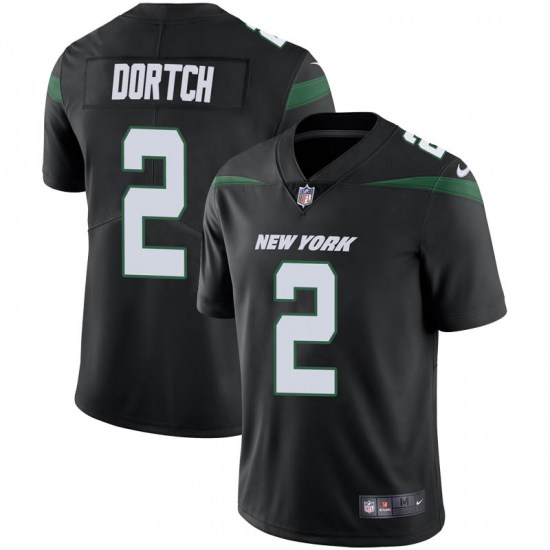New York Jets #2 Greg Dortch Black Vapor Untouchable Limited Stitched Jersey - Zenithce