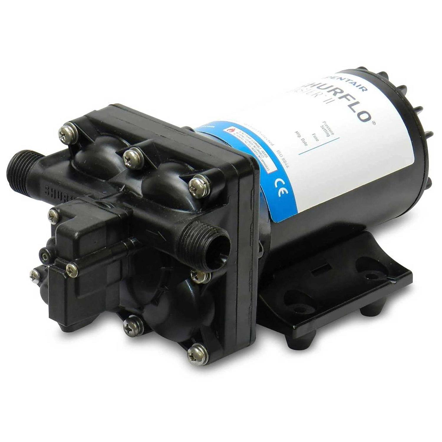Shurflo 8005-952-490 RO Booster Pump 50 GPD 100 PSI Bypass 24vdc - Zenithce
