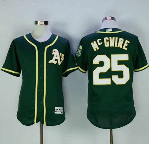 Athletics #25 Mark McGwire Green Flexbase Authentic Collection Stitched Jersey - Zenithce