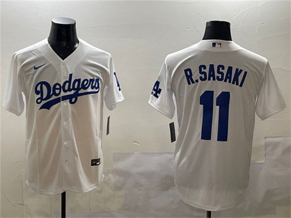Los Angeles Dodgers #11 Roki Sasaki White Cool Base Stitched Jersey - Zenithce