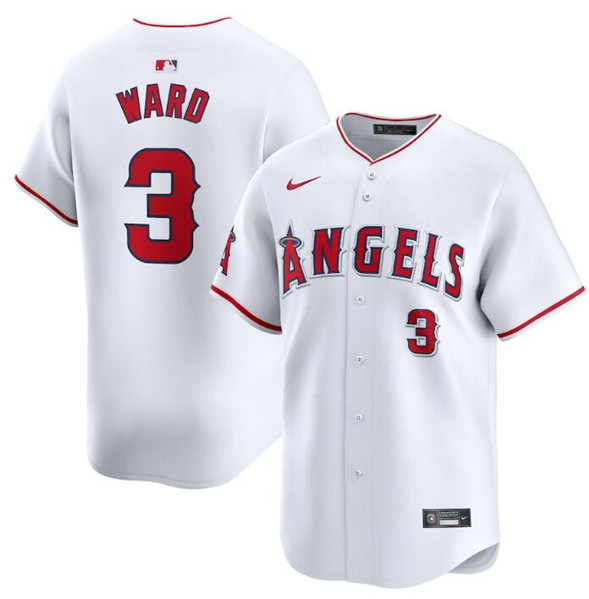 Los Angeles Angels #3 Taylor Ward White Home Limited Stitched Jersey - Zenithce