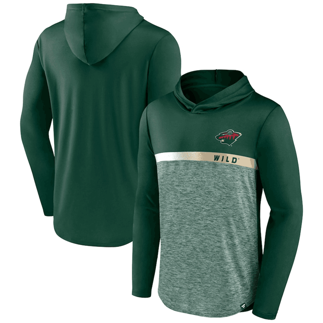 Minnesota Wild Green Podium Defender Pullover Hoodie - Zenithce