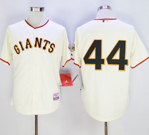 Giants #44 Willie McCovey Cream Cool Base Stitched Jersey - Zenithce