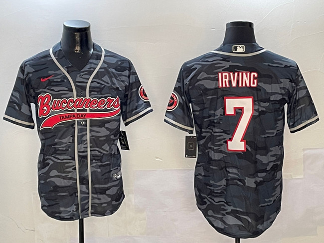 Tampa Bay Buccaneers #7 Bucky Irving Gray Camo Cool Base Stitched Jersey - Zenithce