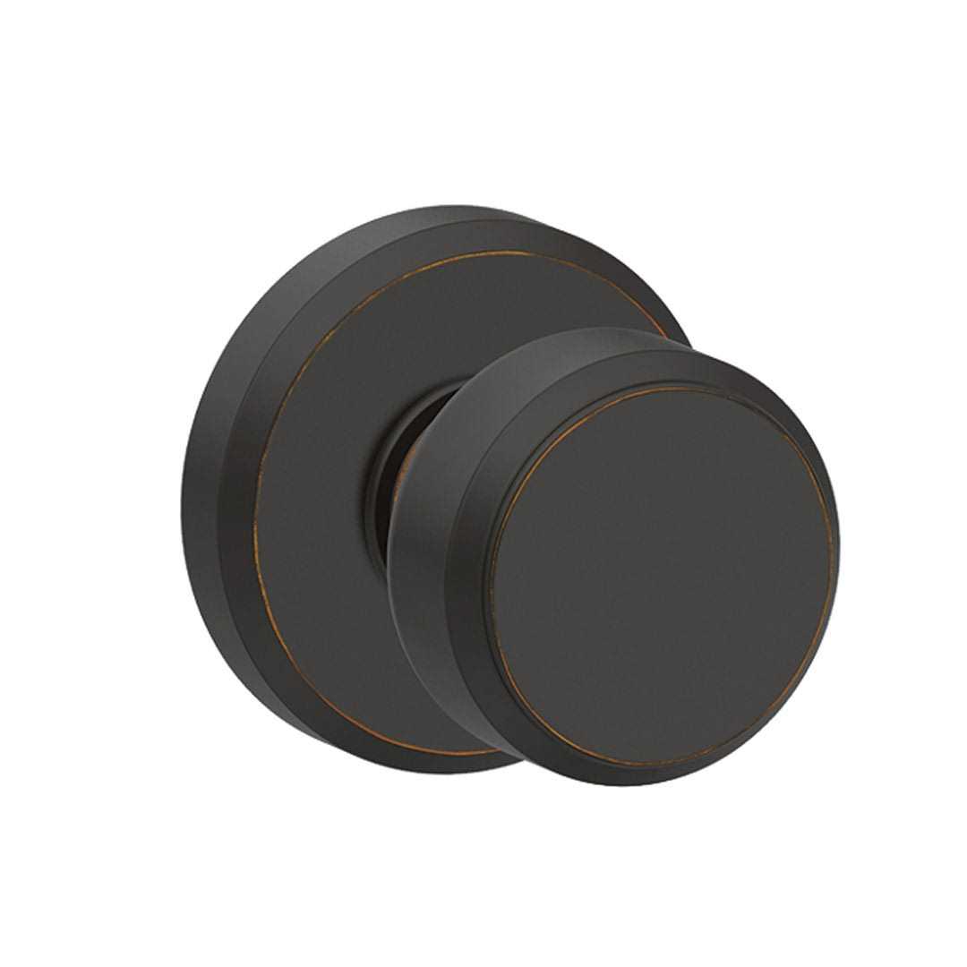 Schlage Bowery Passage Door Knob Set with Decorative Addison Trim F10BWE622ADD - Zenithce