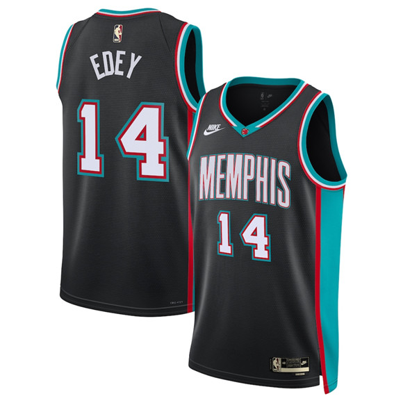 Memphis Grizzlies #14 Zach Edey Black 2025 Classic Edition Stitched Jersey - Zenithce