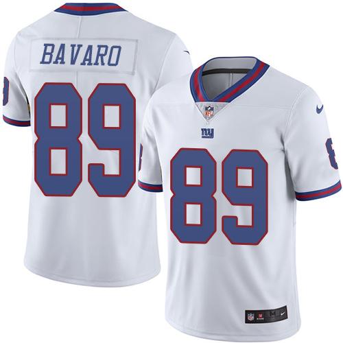Giants #89 Mark Bavaro White Stitched Limited Rush Nike Jersey - Zenithce