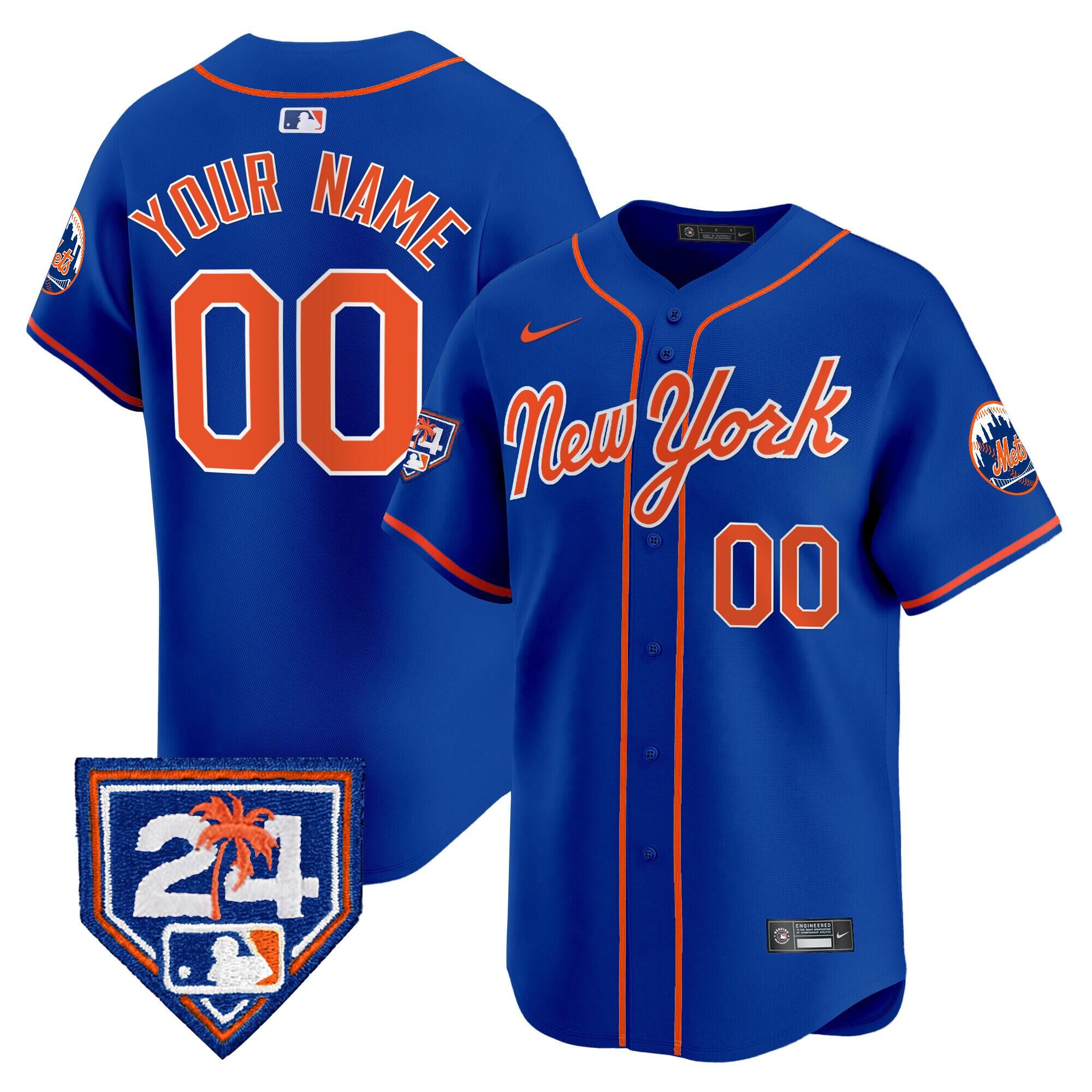 New York Mets Cutsom Royal 2024 Spring Training Vapor Premier Limited Stitched Jersey - Zenithce