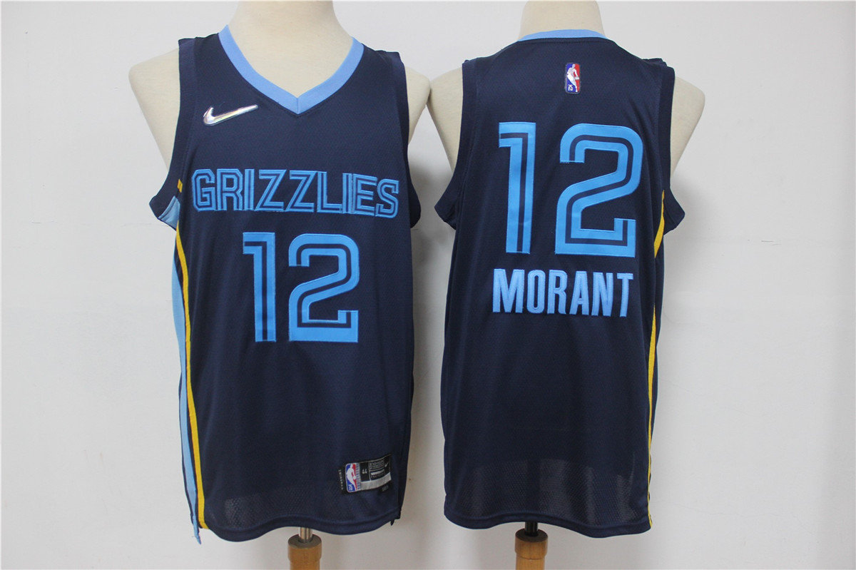 Memphis Grizzlies #12 Ja Morant Black 75th Anniversary Diamond 2021 Stitched Jersey - Zenithce