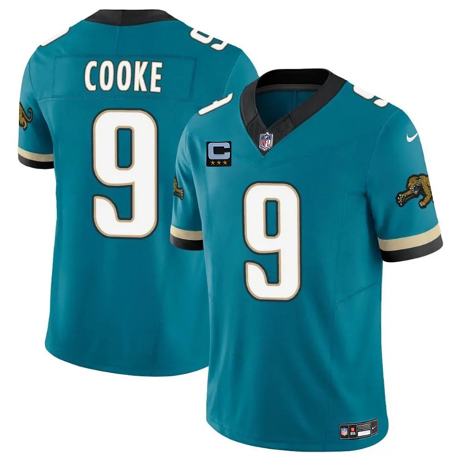 Jacksonville Jaguars #9 Logan Cooke Teal 2025 F.U.S.E. With 3-Star C Patch Prowler Throwback Vapor Limited Stitched Jersey - Zenithce