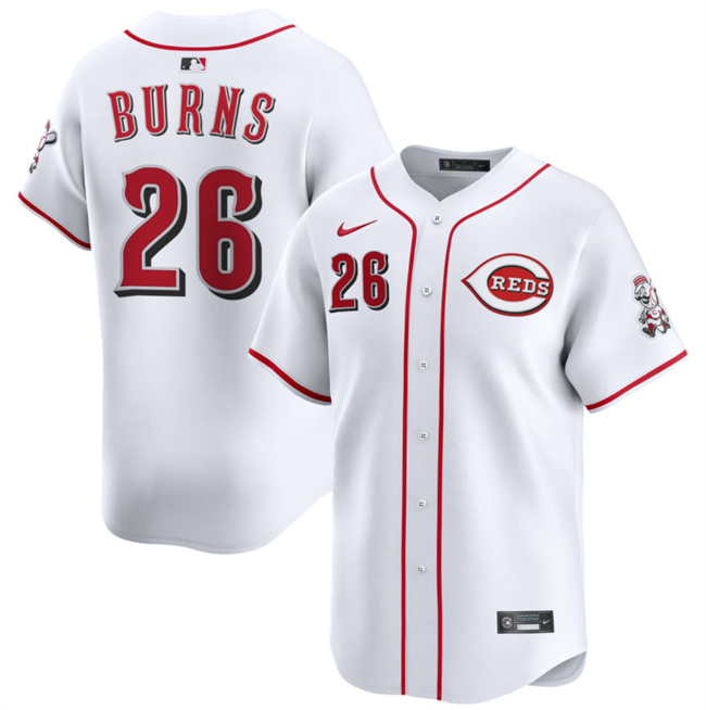 Cincinnati Reds #26 Chase Burns White Home Limited Stitched Jersey - Zenithce