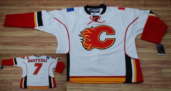 Flames #7 Todd Bertuzzi Stitched White Jersey - Zenithce