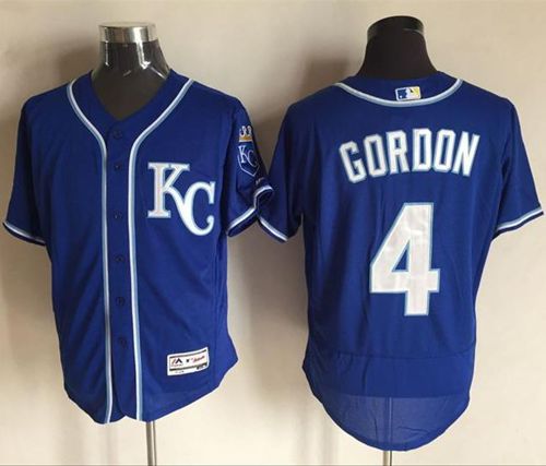 Royals #4 Alex Gordon Royal Blue Flexbase Authentic Collection Stitched Jersey - Zenithce