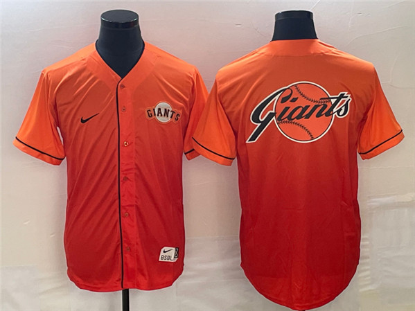 San Francisco Giants Orange Team Big Logo Cool Base Stitched Jersey - Zenithce