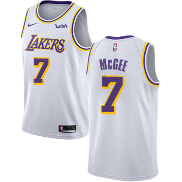 Los Angeles Lakers #7 JaVale McGee White Association Edition Authentic Jersey - Zenithce