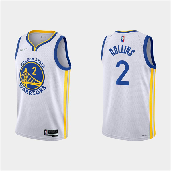 Golden State Warriors #2 Ryan Rollins 2022 White Stitched Jersey - Zenithce
