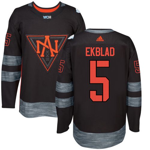 Team North America #5 Aaron Ekblad Black 2016 World Cup Stitched Jersey - Zenithce