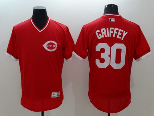 Reds #30 Ken Griffey Red Flexbase Authentic Collection Cooperstown Stitched Jersey - Zenithce
