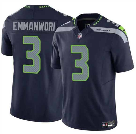Seattle Seahawks #3 Nick Emmanwori Navy 2025 F.U.S.E. Vapor Untouchable Limited Stitched Jersey - Zenithce