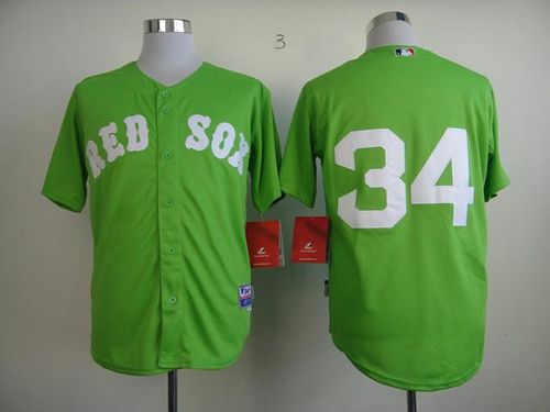 Red Sox #34 David Ortiz Green Cool Base Stitched Jersey - Zenithce