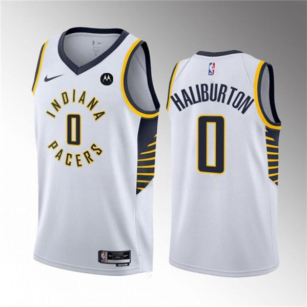 Indiana Pacers #0 Tyrese Haliburton White Association Edition Stitched Jersey - Zenithce