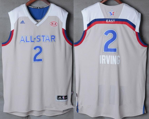 Eastern Conference Cleveland Cavaliers #2 Kyrie Irving adidas Gray 2017 All-Star Game Swingman Jersey - Zenithce