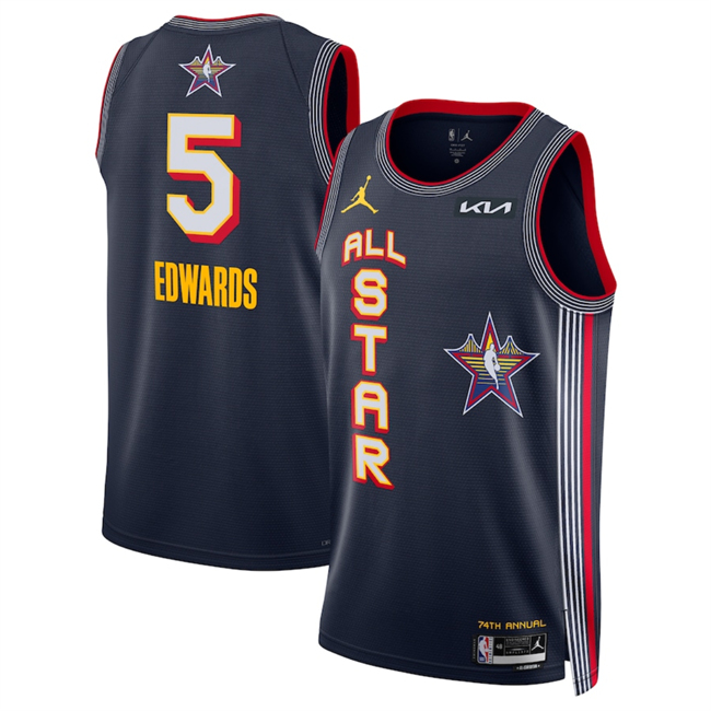 2025 All-Star #5 Anthony Edwards Navy Stitched Jersey - Zenithce
