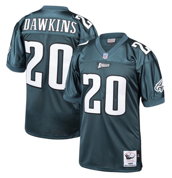 Philadelphia Eagles #20 Brian Dawkins Green Mitchell Ness 1996 Throwback Stitched Jersey - Zenithce
