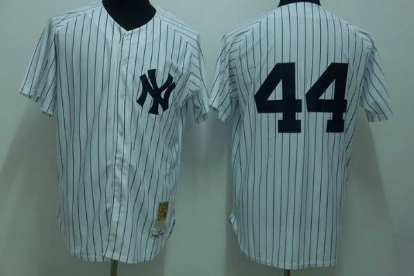 Mitchelland Ness Yankees #44 Reggie Jackson Stitched White Throwback Jersey - Zenithce