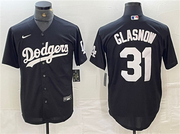 Los Angeles Dodgers #31 Tyler Glasnow Black Cool Base Stitched Jersey - Zenithce