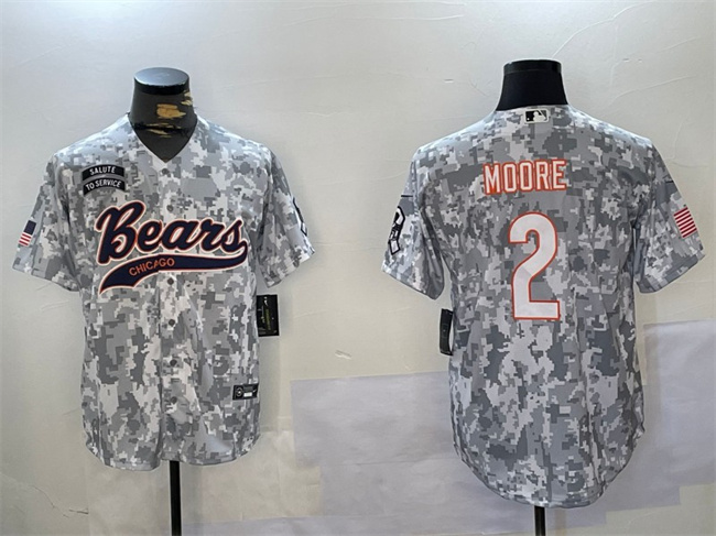 Chicago Bears #2 DJ Moore 2024 Arctic Camo Salute To Service Stitched Jersey - Zenithce
