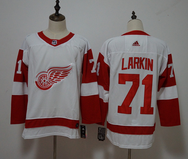 Detroit Red Wings #71 Dylan Larkin White Stitched Adidas Jersey - Zenithce