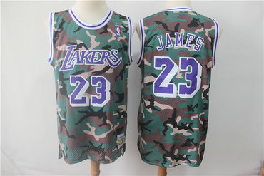 Lakers 23 Lebron James Camo 2018-19 Hardwood Classics Jersey - Zenithce