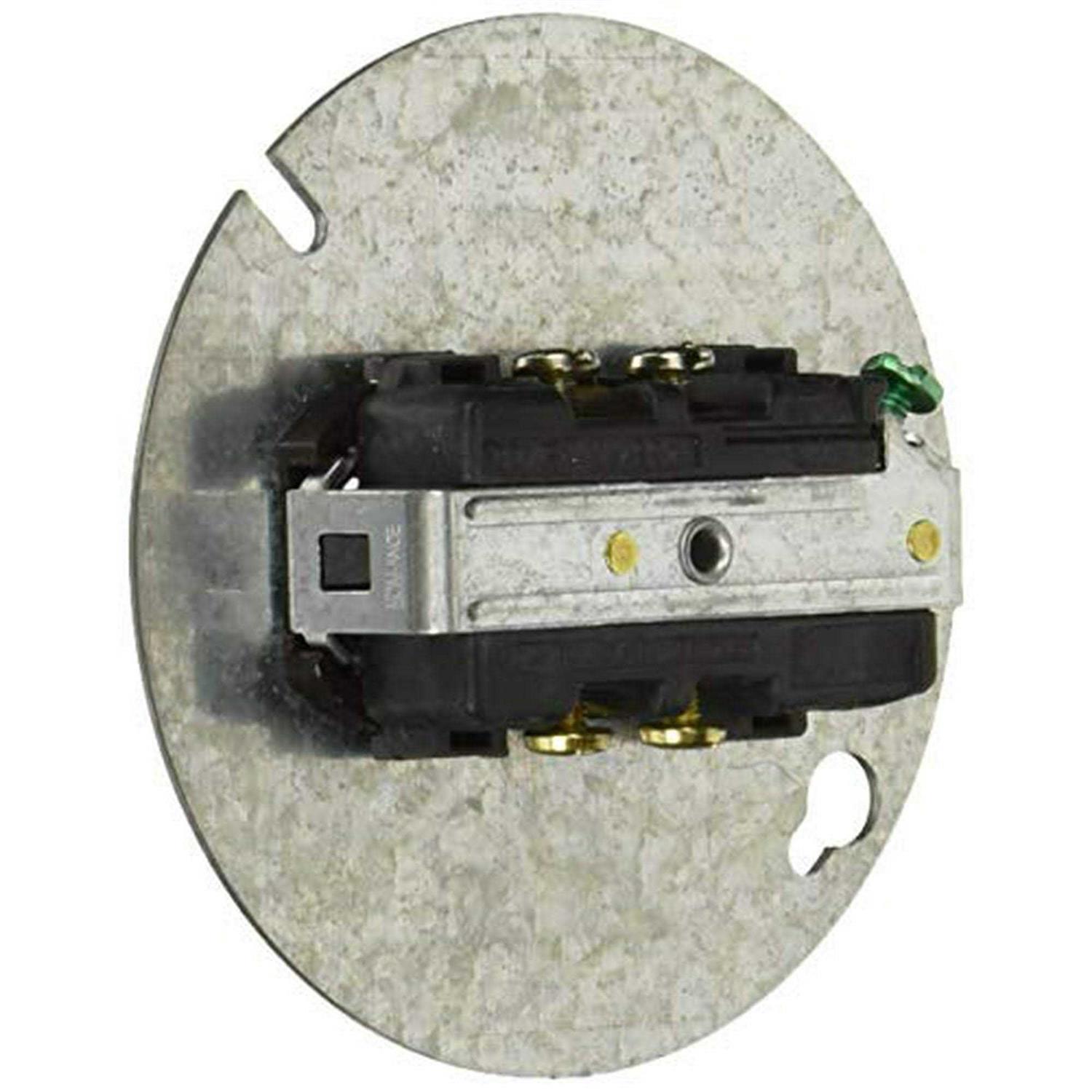 Leviton 5042 15 Amp 125 Volt Duplex Receptacle On 4-Inch Cover - Zenithce
